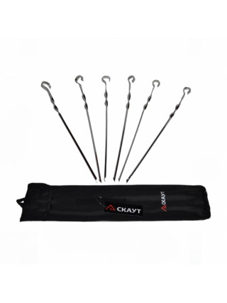 Набір шампурів Скаут 60*1 см., 6 шт., в чохлі