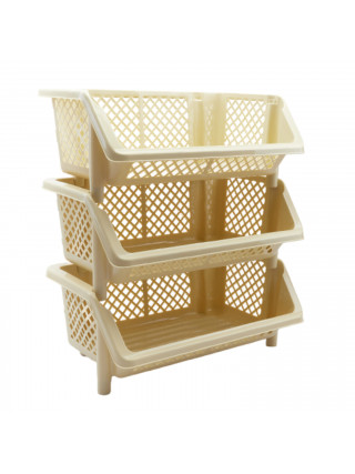 Етажерка універсальна на 3 секції, 59*38*67 см (капучино)