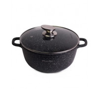 Каструля Kamille 13,5 л 32*16см із литого алюмінію з антипригарним покриттям з кришкою 