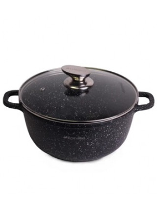 Каструля Kamille 13,5 л 32*16см із литого алюмінію з антипригарним покриттям з кришкою 