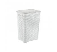 Корзина для білизни 45 л Dunya Rattan 39,5*32.3*53.8 см, (біла)