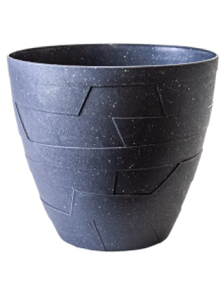 Вазон зі вставкою "Керамо" 19,5*17,5 см (граніт бетон)