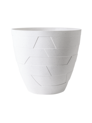 Вазон зі вставкою "Керамо" 36,5*32,5 см (біла троянда бетон)