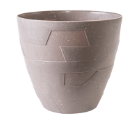Вазон зі вставкою "Керамо" 36,5*32,5 см (капучино бетон)