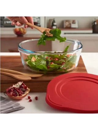 Каструля скляна Borcam 1,45 л., із силіконовою кришкою