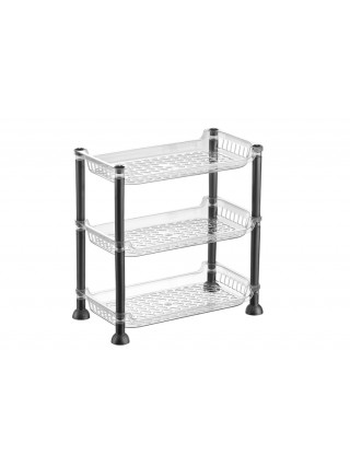 Етажерка прямокутна на 3 полиці NOSTALGIA MINI, 33*18*33,5 см (прозорий)*12