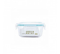 Контейнер скляний герметичний Helios для зберігання квадратний з кришкою 800 мл 1шт