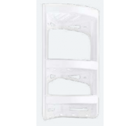 Поличка в ванну кімнату кутова 3-х ярусна 20*30,5*56 см, (білий)*12