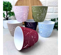 Вазон Alya plastik 3D "Метелики" зі вставкою 5,3 л*36