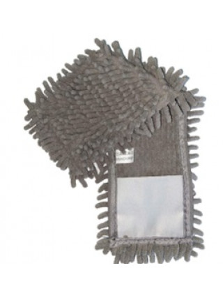 Запаска до швабри - полотера шиньйон "Преміум" 43*10 см Eco Fabric, лапша, сіра