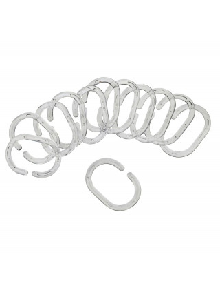 Кільця для карнизу в ванну Wela 12 шт., ПРОЗОРІ