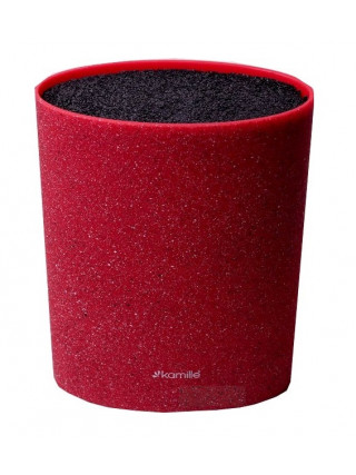 Підставка для ножів Kamille овальна 22 см. (чорний мармур, червоний мармур, сірий мармур)