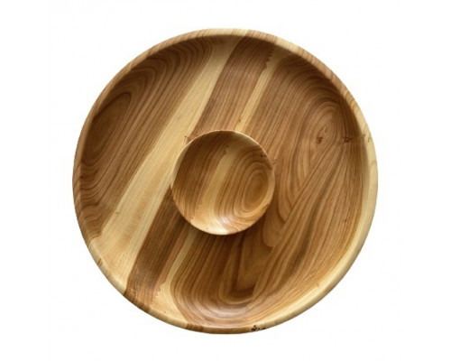 Блюдо дерев'яне d-30 см. з соусником