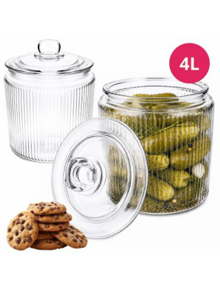 Банка скляна Kamille для продуктів 4л з кришкою