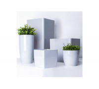Вазон "Квадро" низький 22*22*21 см. 2,7 л (світлий бетон)