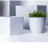 Вазон круглий "Матільда" 30*27,5 см. (білий)