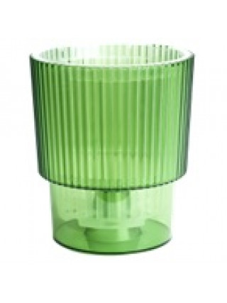 Вазон "Стелла" для орхідей з дренажем 13*15см. (зелений-прозорий)
