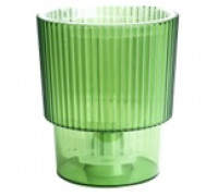 Вазон "Стелла" для орхідей з дренажем 16*18,5см. (зелений-прозорий)
