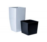 Вазон "Квадро" 22*22*41,5 см. (світлий бетон)