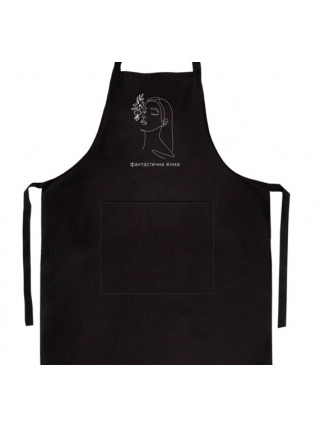 Фартух Kvarta Фантастична жінка чорний  габардин 