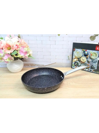 Сковорода OMS d-30*6 см., 3,4 л., (без кришки, а/п покриття, ручка метал, чорна) (Індукція)