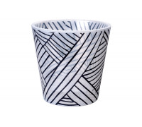 Вазон ЗІ ВСТАВКОЮ "Деко" 13*12,5 см.1,1 л з декором (Етно: прозорий)