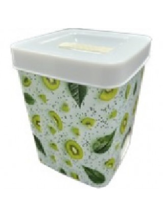 Кошик Elif Plastik ківі 2,1 л із малюнком квадратний 