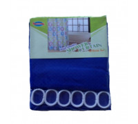 Штора для ванної кімнати та душу, текстиль, 180*180 см (синій)
