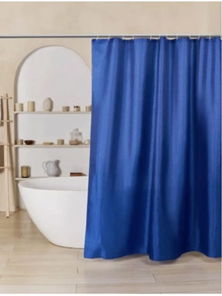 Штора для ванної кімнати та душу, текстиль, 180*180 см (синій) 
