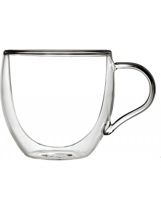 Набір чашок Ardesto 300 мл., h-9,2 см., з подвійними стінками, 2 шт., боросилікатне скло