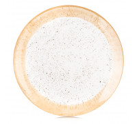 Тарілка обідня Ardesto Siena, 27см, порцеляна, біло-жовтий