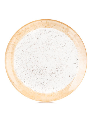 Тарілка обідня Ardesto Siena, 27см, порцеляна, біло-жовтий