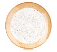 Тарілка десертна Ardesto Siena, 19см, порцеляна, біло-жовтий