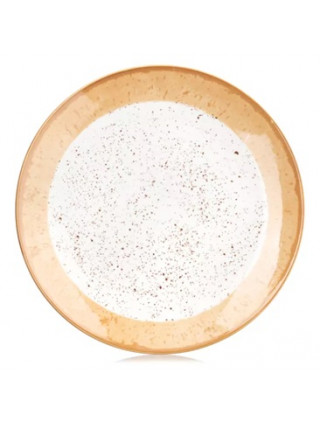 Тарілка десертна Ardesto Siena, 19см, порцеляна, біло-жовтий