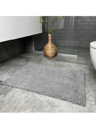 Килим в ванну кімнату Dariana Ананас, 55*80 см (срібно-сірий)