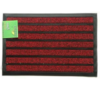 Килим гумовий Dariana Grass Stripe 40*60 см., з ворсовим покриттям (червоний)