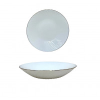 Салатник Helios 8" 216 мм рифлений із золотом