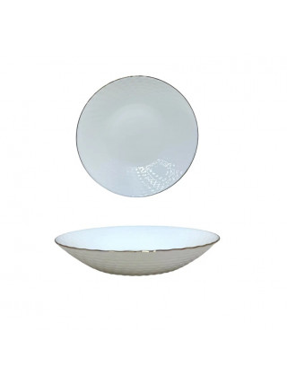 Салатник Helios 8" 216 мм рифлений із золотом