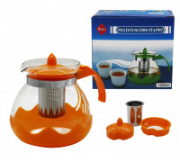 Заварник скляний Multi-function tea pot мікс 1.5 л