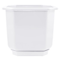 Вазон з підставкою "Дама" 12*12 см. 0,8 л. (білий)