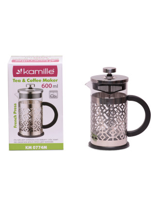 Френч-прес Kamille Premium 600 мл., пластикова ручка