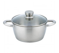 Каструля зі скляною кришкою Ardesto Gemini Lucca, 5.5л, нержавіюча сталь