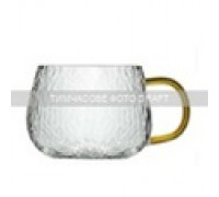 Набір чашок Ardesto Dew 350мл, 4шт, боросилікатне скло, прозорий