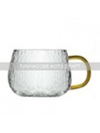 Набір чашок Ardesto Dew 350мл, 4шт, боросилікатне скло, прозорий