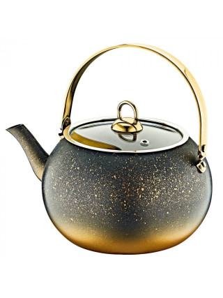 Чайник OMS 3,0 л., антипригарне покриття, чорний-золотий, індукція
