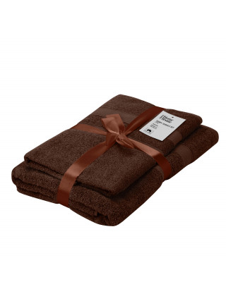 Набір рушників махрових Ardesto Splendid 50х90см, 70х140см, 2шт, 100% бавовна, коричневий
