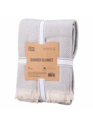 Плед Ardesto Summer 140х190см, 100% бавовна, сірий