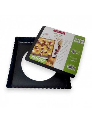 Форма Kamille для запікання тарти 20*20*2,5см з вуглецевої сталі