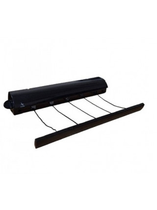 Сушка для білизни Prima Nova розтяжна чорна з чорним шнуром (5 мотузок по 4,20 м.)