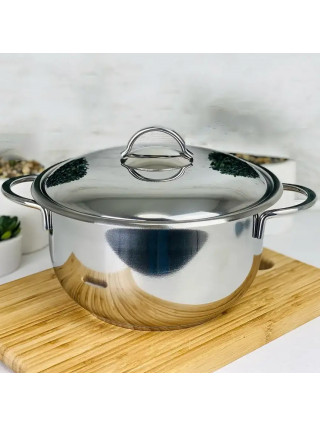 Каструля OMS KINOX 2.8 л. (20*10 см), (кришка сталь, індукц)